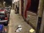 La grille arrachée et la vitre cassée du local de la CNT, sur les Pentes de la Croix-Rousse à Lyon ©DR