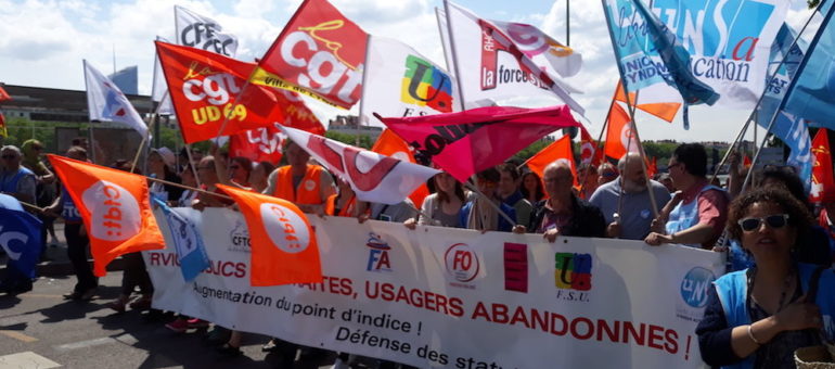 A Lyon, mobilisation en baisse des fonctionnaires pour leur 3e manif