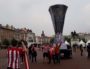 Des supporters de l'Atletico Madrid place Bellecour pour la finale de l'Europa League le 16 mai 2018 à Lyon. Photo LB/Rue89Lyon