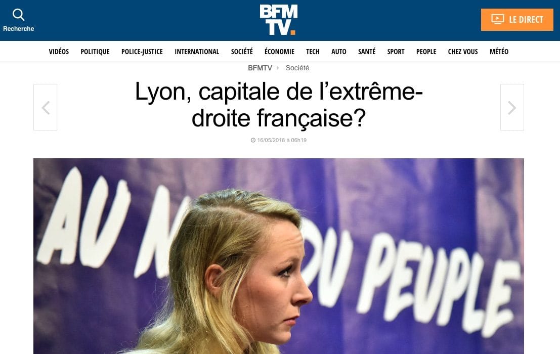 Marion Maréchal Le Pen. Capture site BFM TV