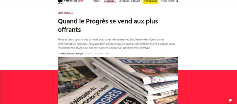 Partenariats et et publireportages : quelle indépendance journalistique au Progrès ?