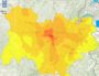 Carte des prévision des concentrations en ozone en Auvergne-Rhône-Alpes pour ce samedi 30 juin. Capture d’écran ATMO Auvergne-Rhône-Alpes.