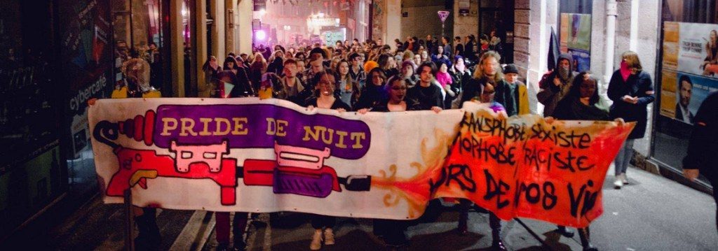 Première édition samedi 10 mars 2018 de la Pride de nuit en non-mixité LGBTQ. © Arsène M./Hétéroclite.org