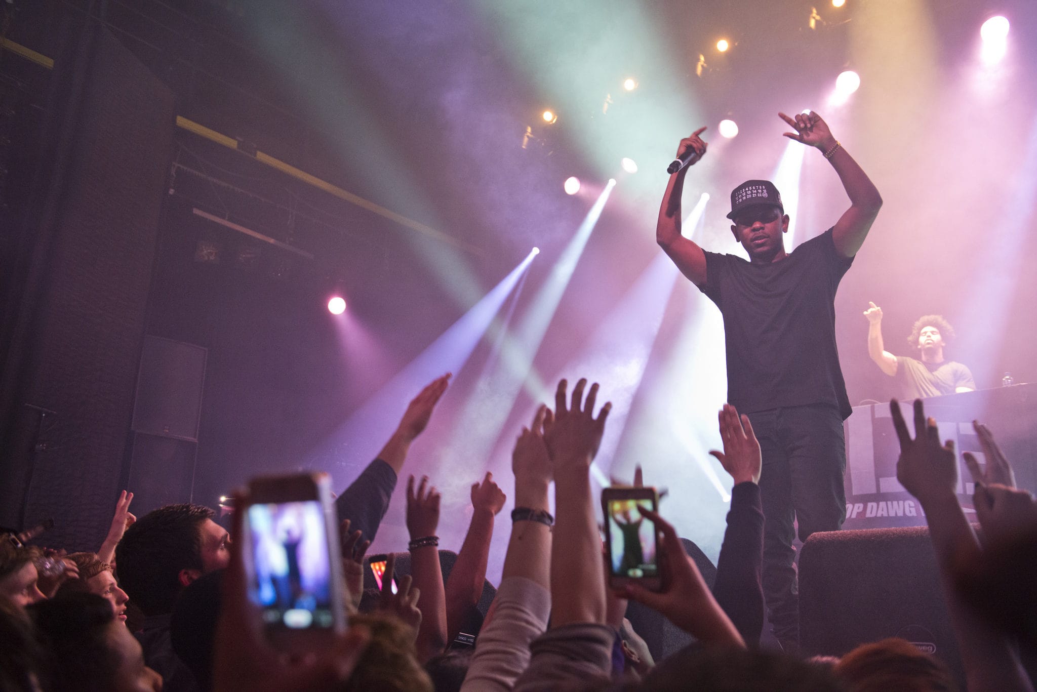 Kendrick Lamar, chanteur hip hop, à Amsterdam en 2013. Photo CC by Merlijn Hoek via Flickr