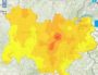 Prévision de pollution à l'ozone pour le samedi 14 juillet 2018. Capture d'écran Atmo Auvergne-Rhône-Alpes