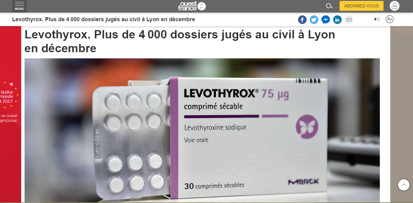 Capture d'écran sur le site Ouest France