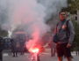 Un manifestant, le 9 octobre 2018 à Lyon lors de la dernière manif interprofessionnelle et intersyndicale. @Aurélien Defer