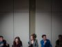 La tribune du débat "Quelles sont les sources de la radicalité ?" De gauche à droite Olivier Galland, Anne Muxel, Julie Gacon (journaliste à France Culture - modératrice), Jean Birnbaum et Farhad Khosrokhavar © Bertrand Gaudillère / Item