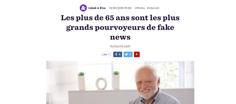 « Papi et mamie » plus enclins à partager des fake news ?
