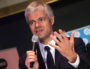 Laurent Wauquiez, président de la région Auvergne- Rhône-Alpes lors de ses voeux 2019. Le 28 janvier 2019 au musée des Tissus et des Arts Décoratifs. ©MG/Rue89Lyon