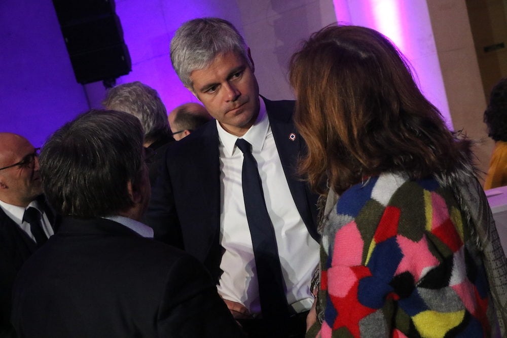 Laurent Wauquiez, président de la région Auvergne- Rhône-Alpes lors de ses voeux 2019. Le 28 janvier 2019 au musée des Tissus et des Arts Décoratifs. ©MG/Rue89Lyon