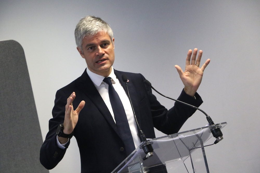 Laurent Wauquiez Président du Conseil régional Auvergne-Rhône-Alpes lors de la signature d'un avenant au Contrat de Plan Etat-Région. ©MG/Rue89Lyon