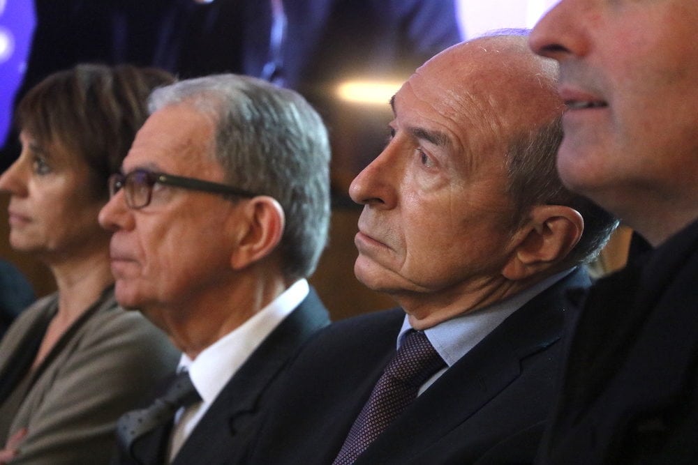 Au voeux du SYTRAL au Grand Hôtel-Dieu. Gérard Collomb Maire de Lyon observe. Vendredi 25 janvier. ©MG/Rue89Lyon