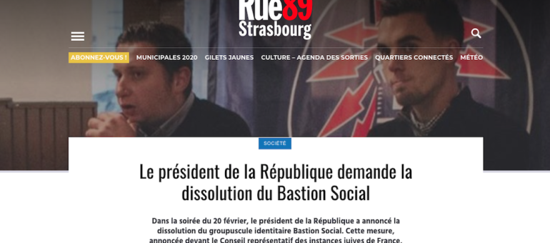 Emmanuel Macron demande la dissolution du Bastion Social