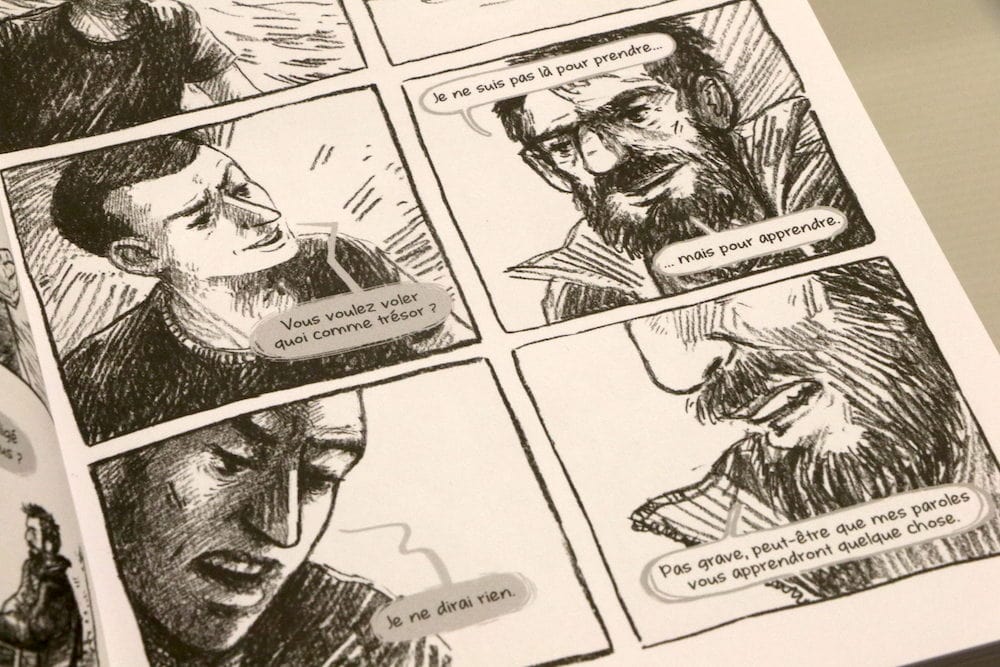 Extrait du premier dialogue du "Le Déradicaliseur" une bande dessiné de Marc Chinal au scénario et Mathieu Bertrand au dessin. ©MG/Rue89Lyon