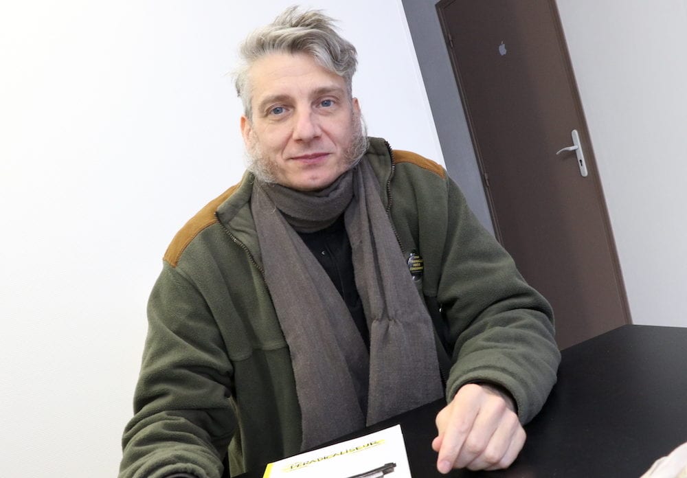 Marc Chinal le scénariste du "Le Déradicaliseur" une bande dessiné avec Mathieu Bertrand au dessin. ©MG/Rue89Lyon