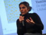 L'autrice Yamina Benahmed Daho présente son livre "De mémoire" lors de "la rentrée des auteurs en Auvergne-Rhône-Alpes 2019" animée par Danielle Maurel. Lundi 28 janvier 2019.©MG/Rue89Lyon