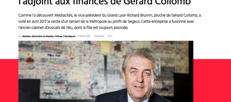 Un adjoint de Gérard Collomb à la mairie de Lyon en situation de conflit d’intérêts ?