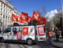 L'un des camions de l'union départementale de la CGT du Rhône. Le 19 mars à Lyon, devant la préfecture. ©LB/Rue89Lyon