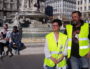 Sylvie et Frédéric, "gilets jaunes" à Lyon, le 23 mars, place des Jacobins. ©LB/Rue89Lyon
