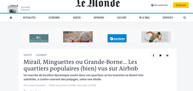 Les quartiers populaires tels que les Minguettes (bien) vus sur Airbnb