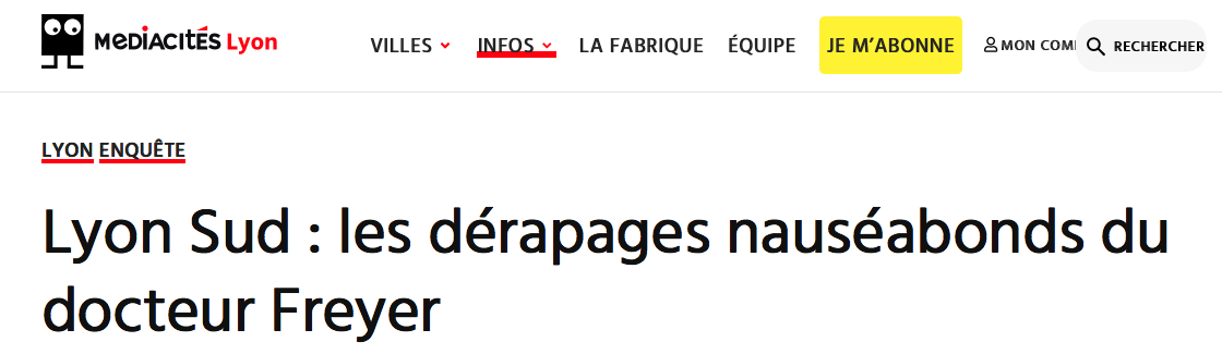 Capture d'écran de l'article de Médiacités