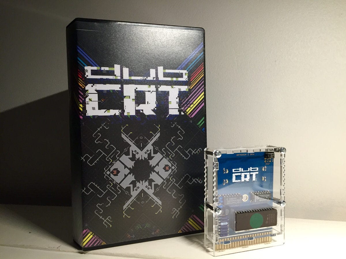 Cartouche de jeu vidéo pour C64 – ordinateur des années 1980 – publiée par le label Datadoor en 2017.
