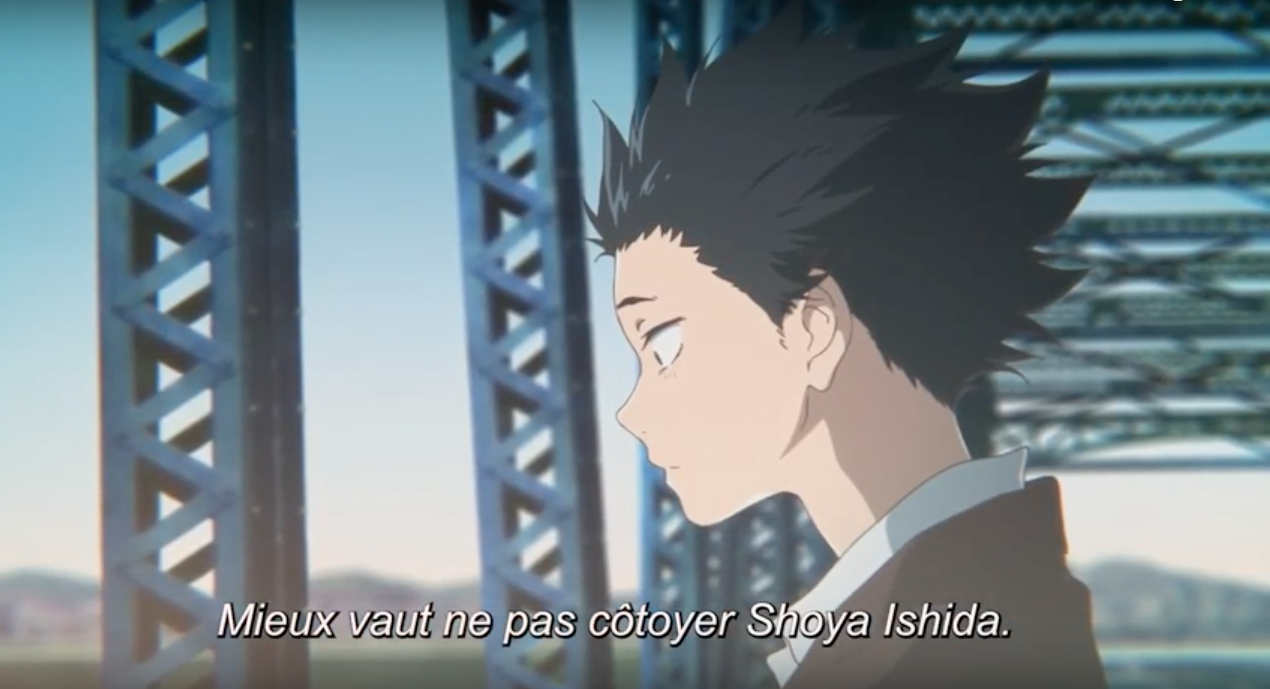 Capture de la BA du manga "Silent Voice" projeté en plein air à Lyon le 24 août