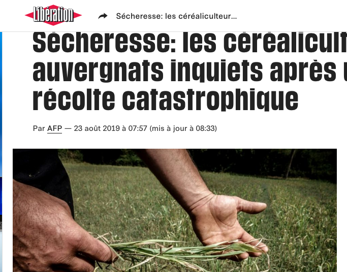 Sécheresse : bientôt la fin de l’agriculture en Auvergne ?