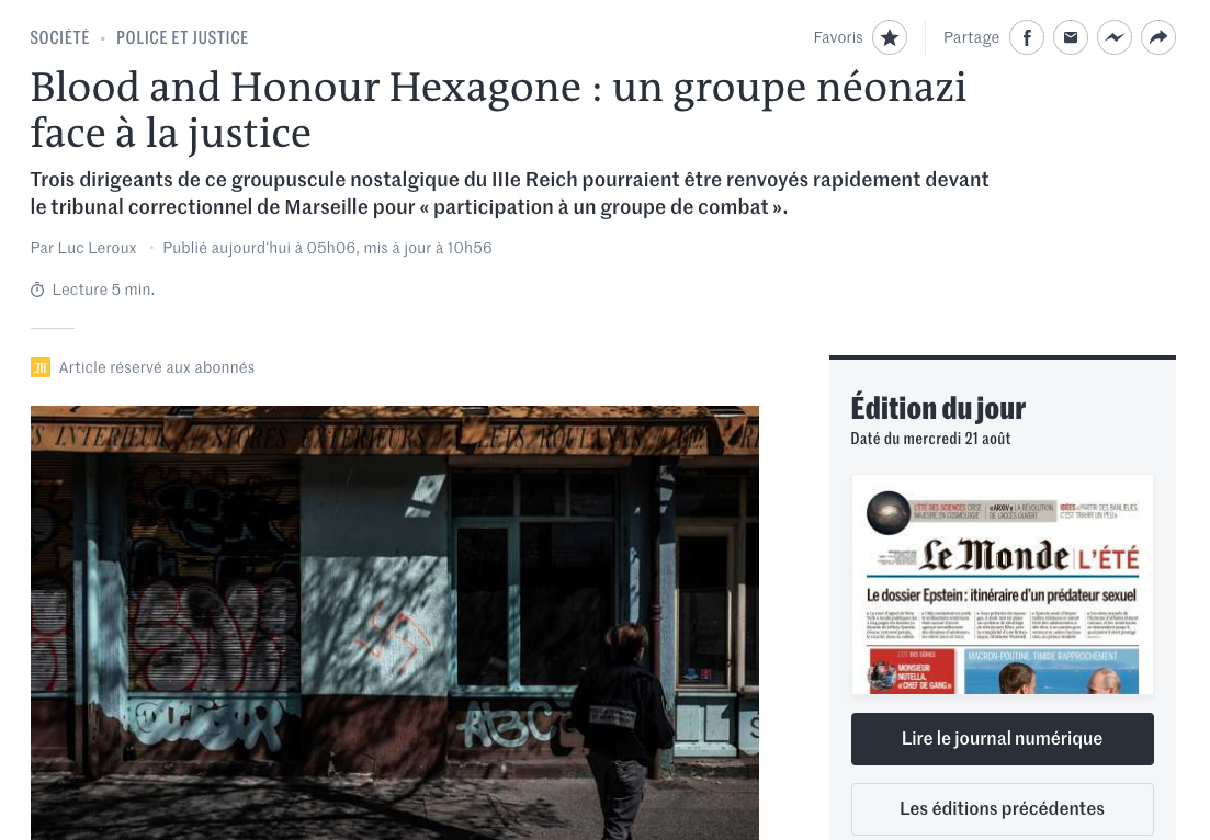 Capture d'écran du site lemonde.fr