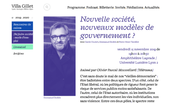 Conférence sur les nouveaux modèles de gouvernement au festival (Re)faire société : mode d'emploi