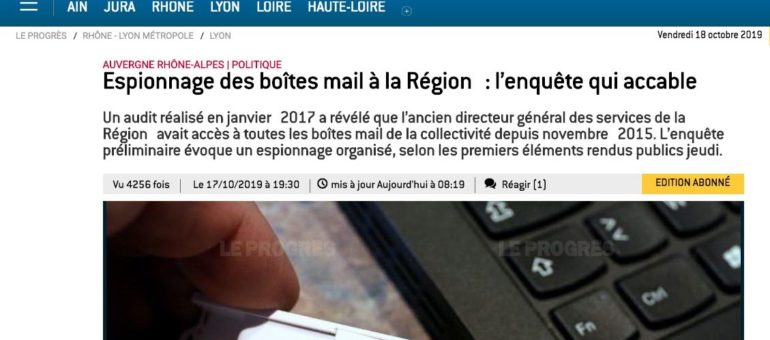 Conseil Régional : l’enquête préliminaire accrédite la thèse d’un espionnage informatique