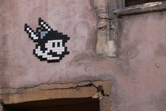 Mario pixellisé à Lyon