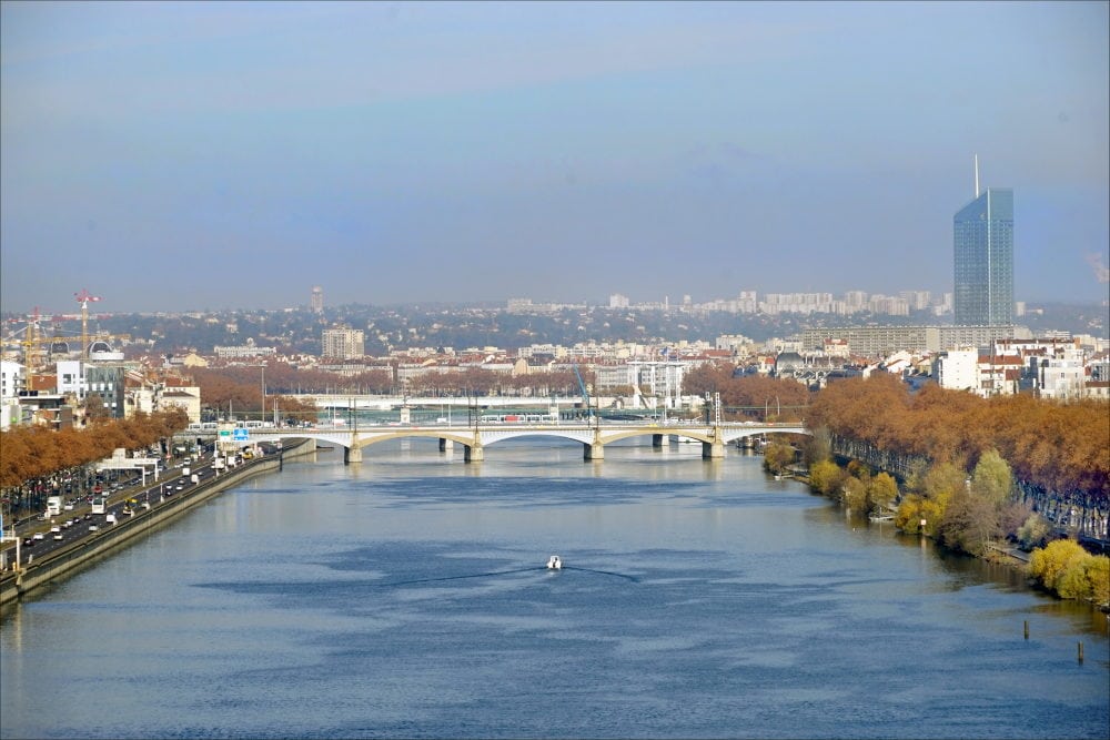 Vue du Rhône à Lyon