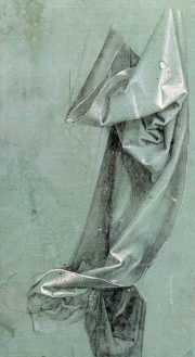 Albrecht Dürer. Étude de draperie, 1508.