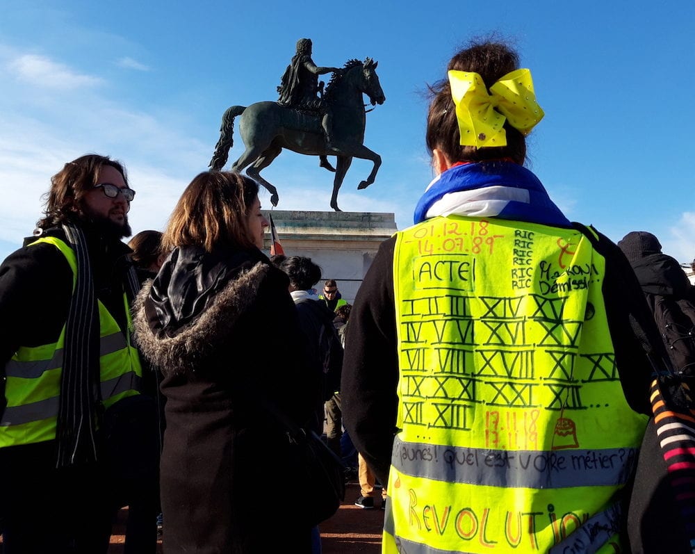 Gilets jaunes Lyon place Bellecour