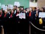 Grève des avocats au tribunal de grande instance de Lyon