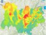 Pic de pollution du 22 janvier 2020. Capture d'écran prévision Atmo Auvergne-Rhône-Alpes