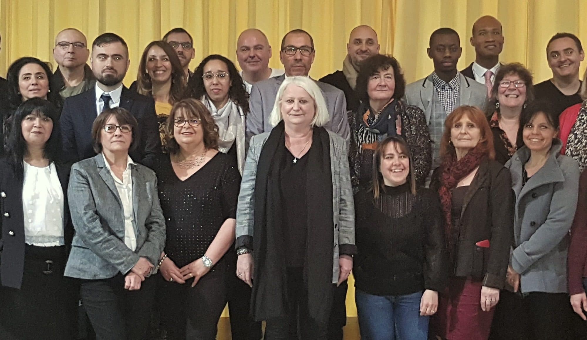 Michèle Picard durant la présentation de sa liste et les 48 colistiers, le samedi 15 février 2020. ©Abdessamad Attigui