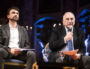 Grégory Doucet et Georges Képénékian on stage. ©H.Haddouche