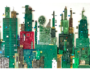 Sky Line, Cartes mère par le sculpteur plasticien
