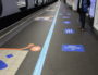 Le marquage au sol de la station de métro Part-Dieu le 11 mai 2020, premier jour de déconfinement, après près de 2 mois de confinement. ©CC/rue89Lyon