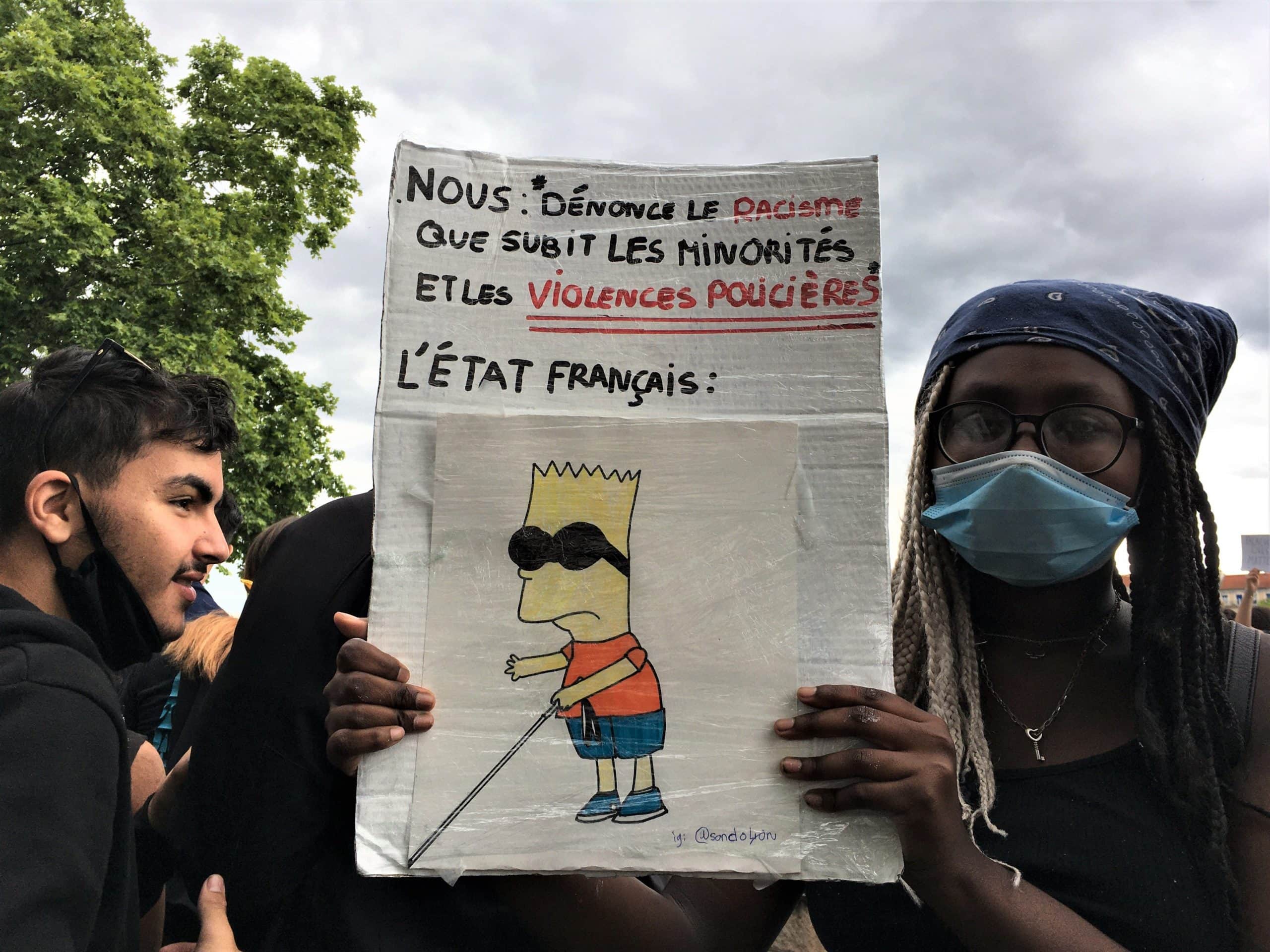 Sondoga participait ce samedi également à sa première manifestation. ©AB/Rue89Lyon