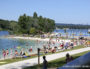 Plage de l'Atol au lac Miribel Jonage