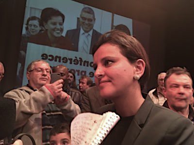 Najat Vallaud-Belkacem lors de sa candidature à Villeurbanne pour les législatives de 2017. ©Rue89Lyon