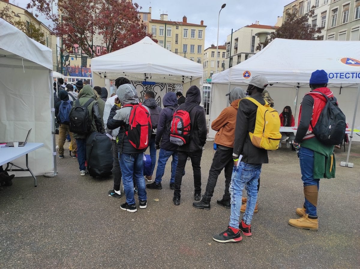 Les derniers occupants du squat Maurice Scève ont été expulsés le mercredi 27 octobre 2020, parmi eux, de nombreux jeunes étrangers. ©GB/Rue89Lyon