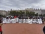 Place Bellecour, le samedi 3 octobre 2020. Manifestation demandant "la régularisation des sans-papiers", à l'occasion du passage à Lyon de la Marche nationale des sans-papiers . ©Rue89Lyon/AD.