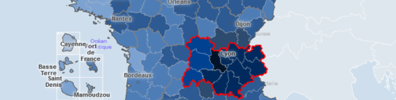 Carte du Covid-19 en Auvergne-Rhône-Alpes