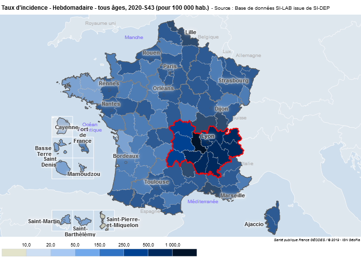 Covid-19 : en Auvergne-Rhône-Alpes, quel « effet fêtes » sur l’épidémie ?