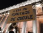 Rassemblement contre la loi "Sécurité globale" le 24 novembre devant le palais de Justice du Vieux Lyon. ©LB/Rue89Lyon
